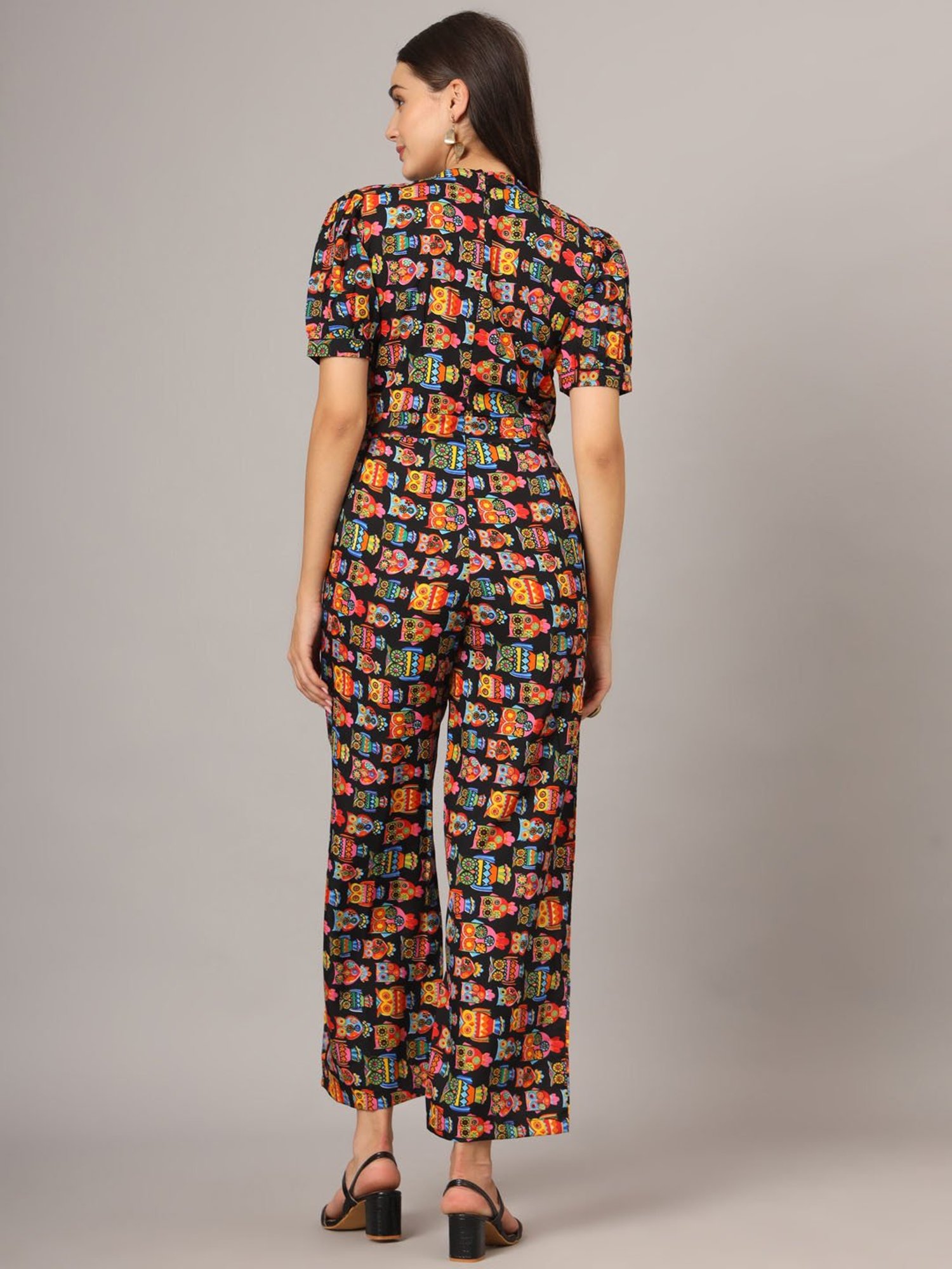 BRINNS Jet Black Printed Jumpsuit