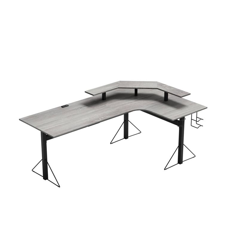 Carnegie Power Computer Gaming Desk Gray/Black - Jamesdar