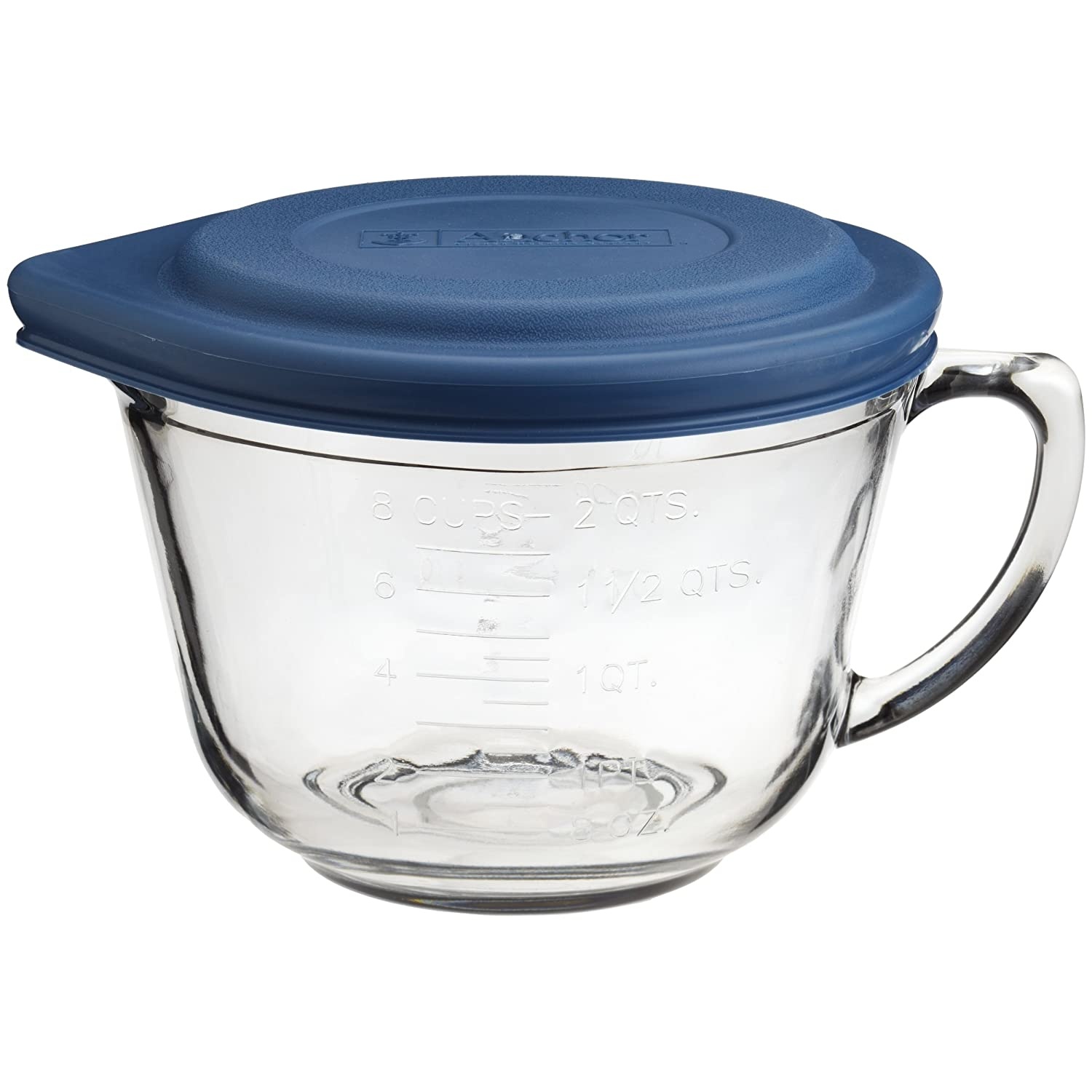 Anchor Hocking 2 Quart Glass Batter Bowl With Lid (81106L11)