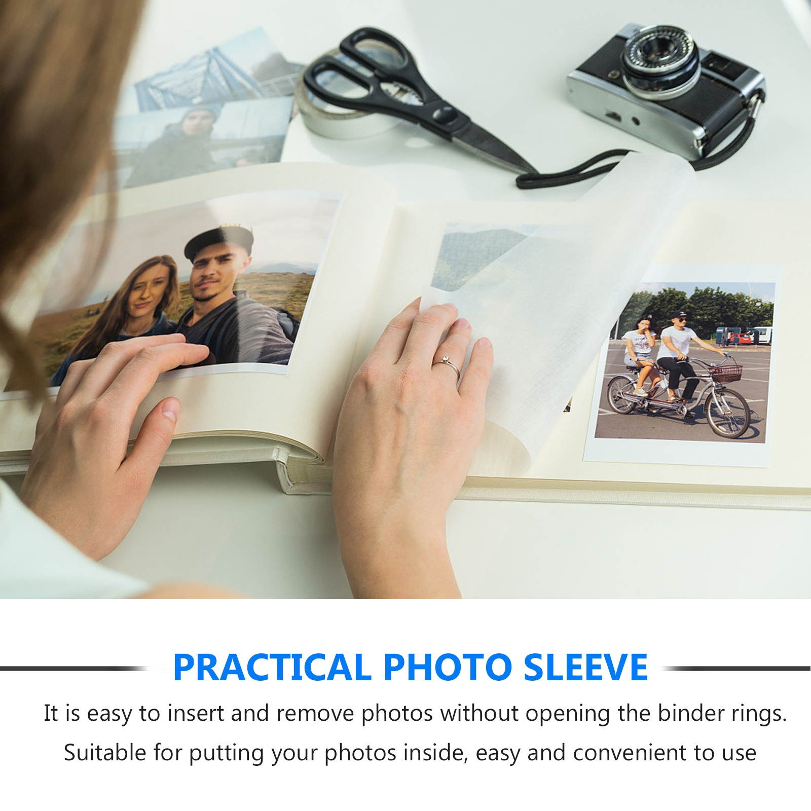 1 Pc Practical Photo Sleeve Photo Cover Photo Album Sleeve (Transparent)