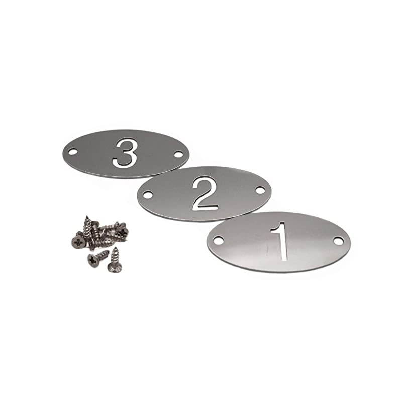 Stainless Steel Engraved Oval Table Numbers 120 Pubs Restaurants Clubs 1 to 20