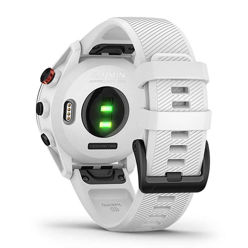 Approach S62 Premium Golf Watch Gift Box Bundle | Includes Screen Protectors, Car/Wall Adapters & Case | Virtual Caddie, 41,000+ Courses | Golf Watch for Men | White, 010-02200-01