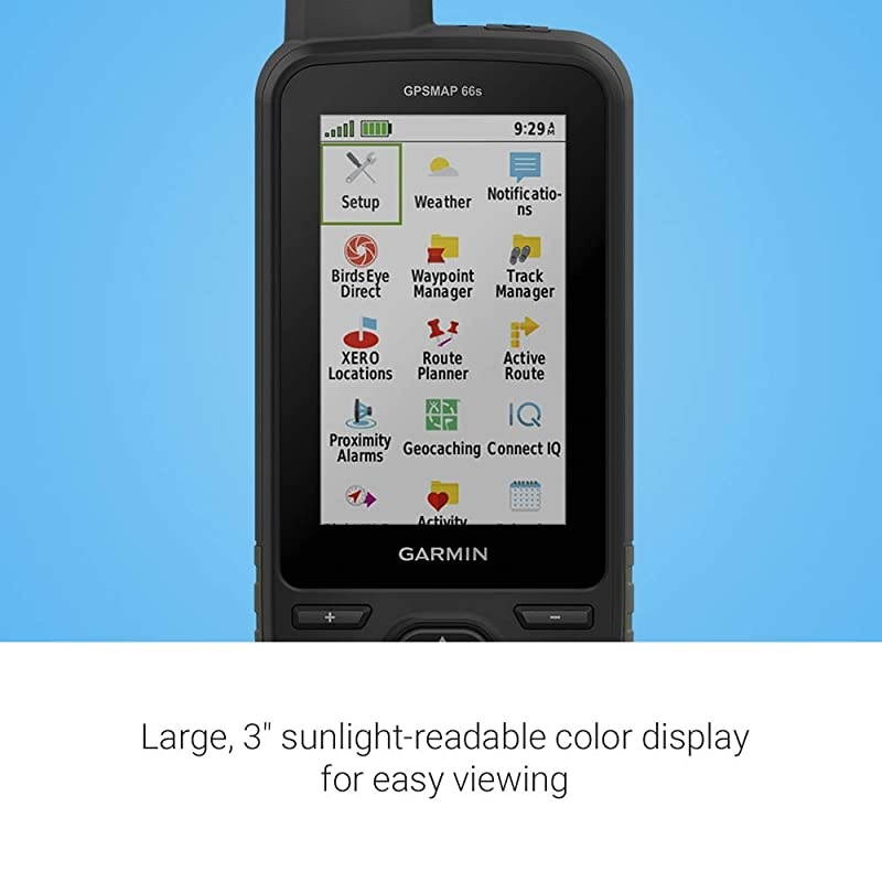 GPSMAP 66s, Rugged Multisatellite Handheld with Sensors, 3" Color Display