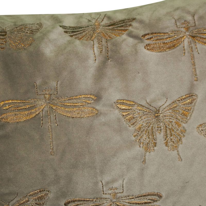 13"x20" Butterfly Throw Pillow Gray - Edie@Home