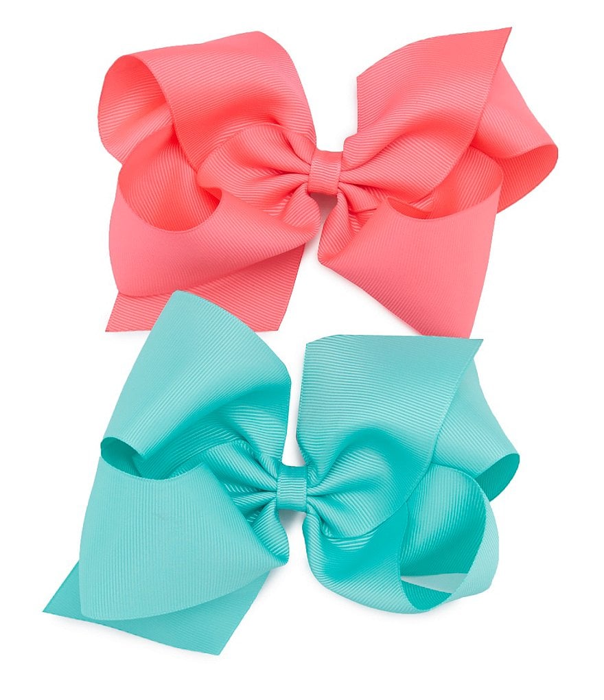 Copper Key Girls Grosgrain King Bows 2-Pack