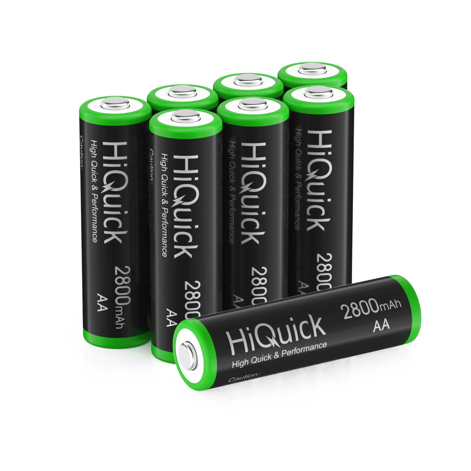 HiQuick 8Pcs 2800mAh AA Rechargeable Batteries High Capacity Performance, Per-Charged 1.2V AA Battery