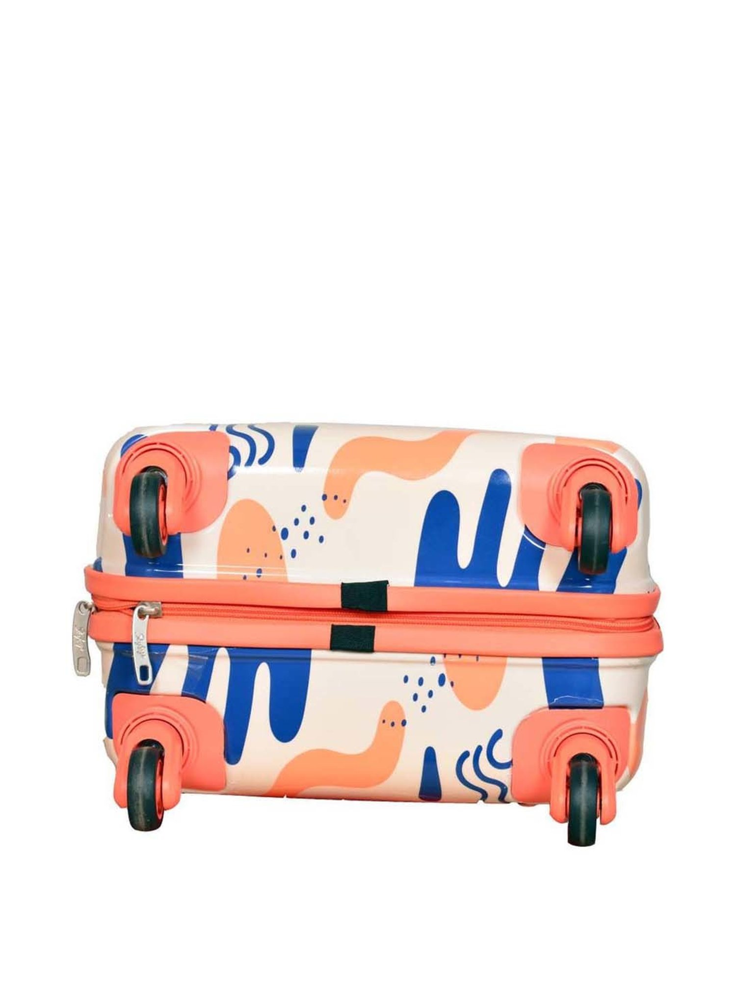 Skybags Luna Beige Printed Hard Small Trolley Bag - 35 cm