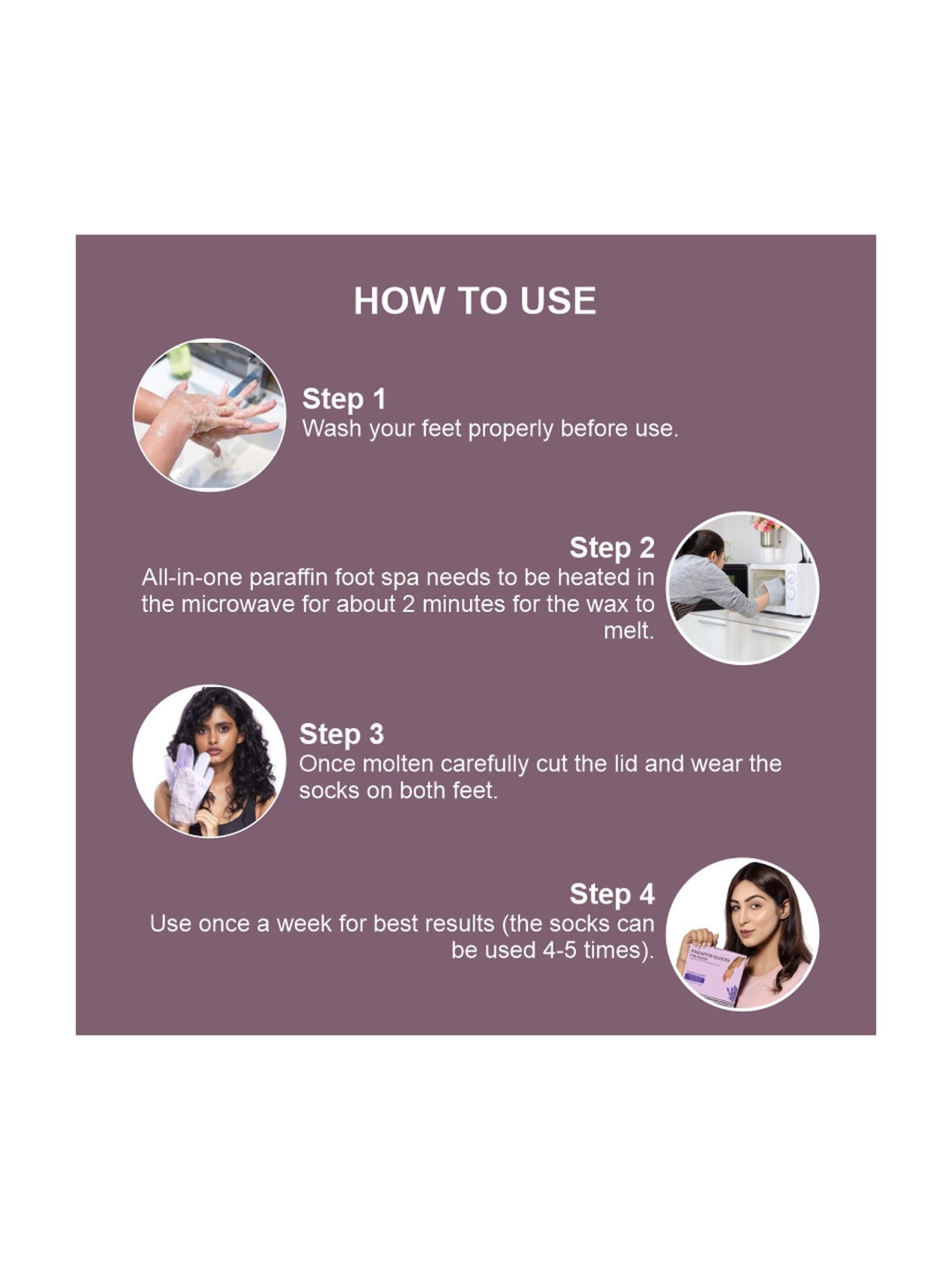 House of Beauty Lavender Paraffin Hand Gloves - 1 Pair - 4 Times Reusable - 225 gm