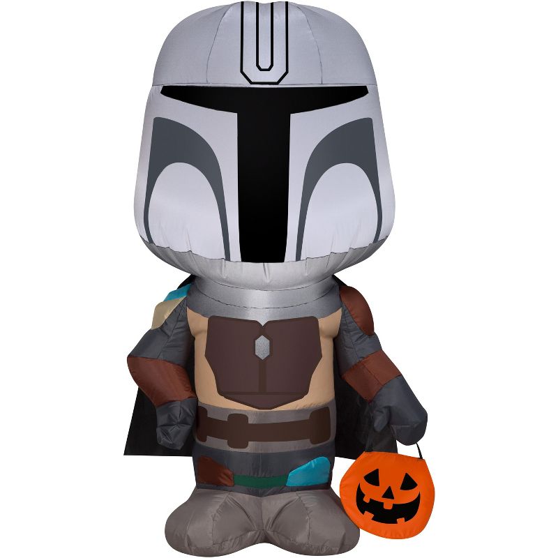 Gemmy Airblown Halloween The Mandalorian Star Wars, 3.5 ft Tall, black