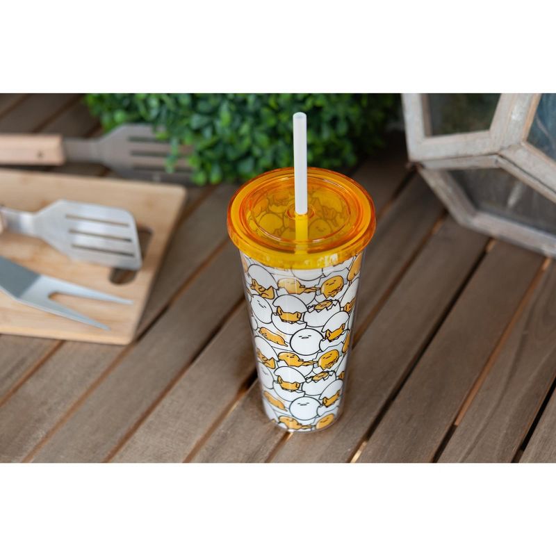 Seven20 Sanrio's Gudetama 20 Oz Insulated Tumbler With Lid & Straw