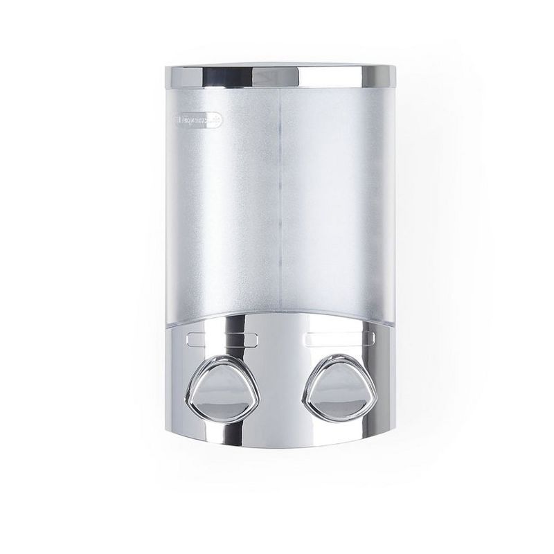 Better Living 76244-1 Duo 2 Chamber Shower Dispenser with Hidden Hooks, Chrome