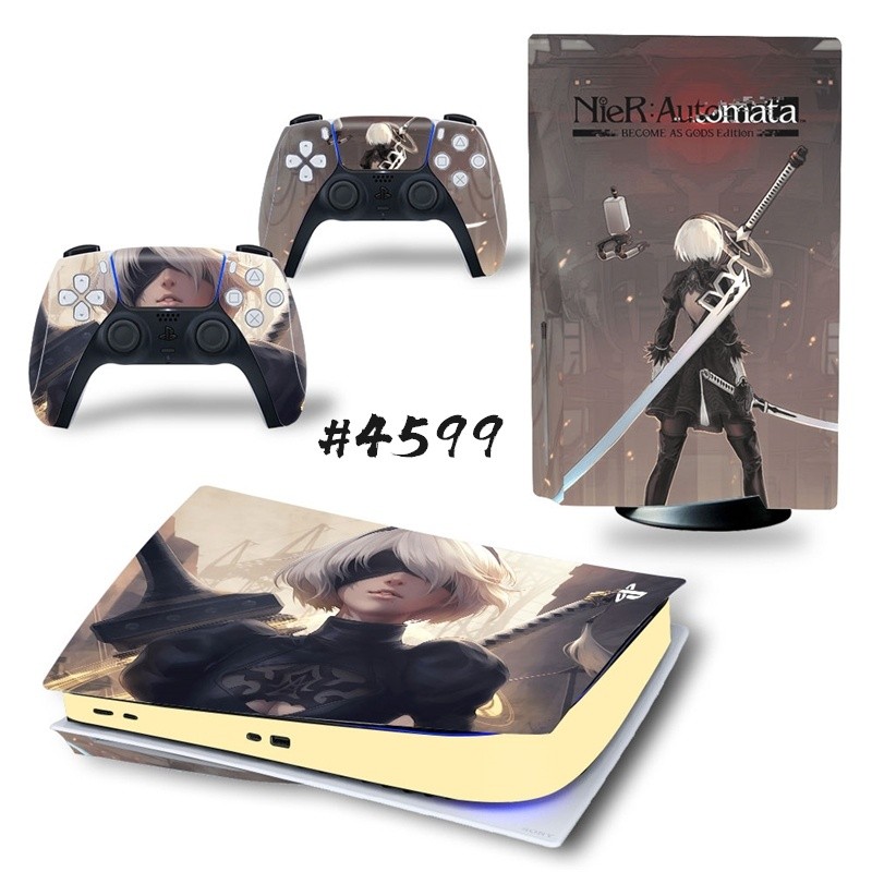 NieR Automata PS5 Standard Disc Edition Skin Sticker Decal Cover for PlayStation 5 Console & Controllers PS5 Skin Sticker Vinyl