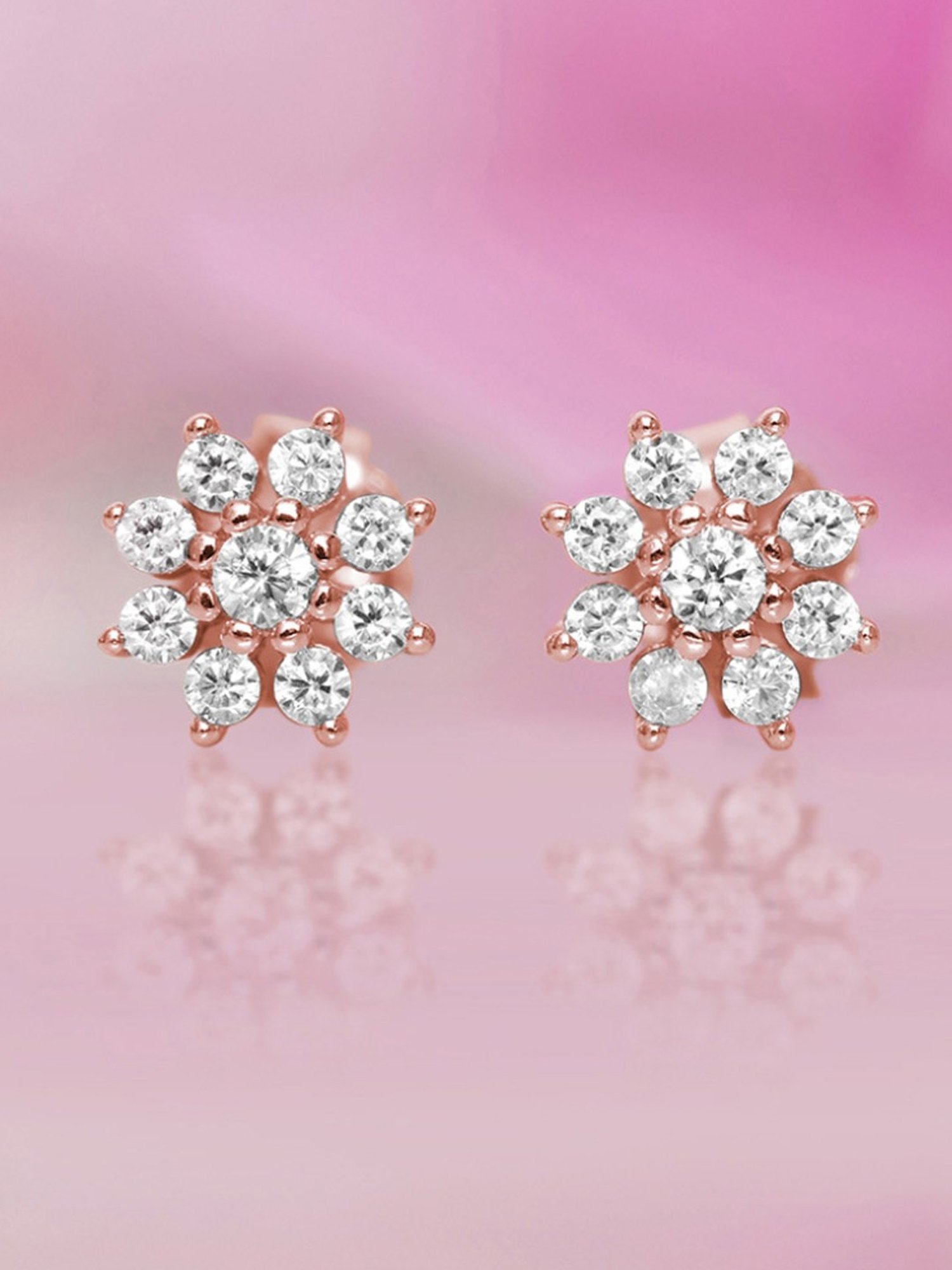 Clara 92.5 Sterling Silver Lily Earrings for Women