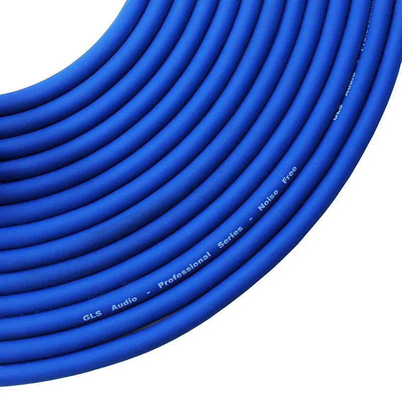 25ft Colored Blue Mic Cable Patch Cords - XLR Male to XLR Female Blue Microphone Cables - 25' Balanced Mike Snake Cord