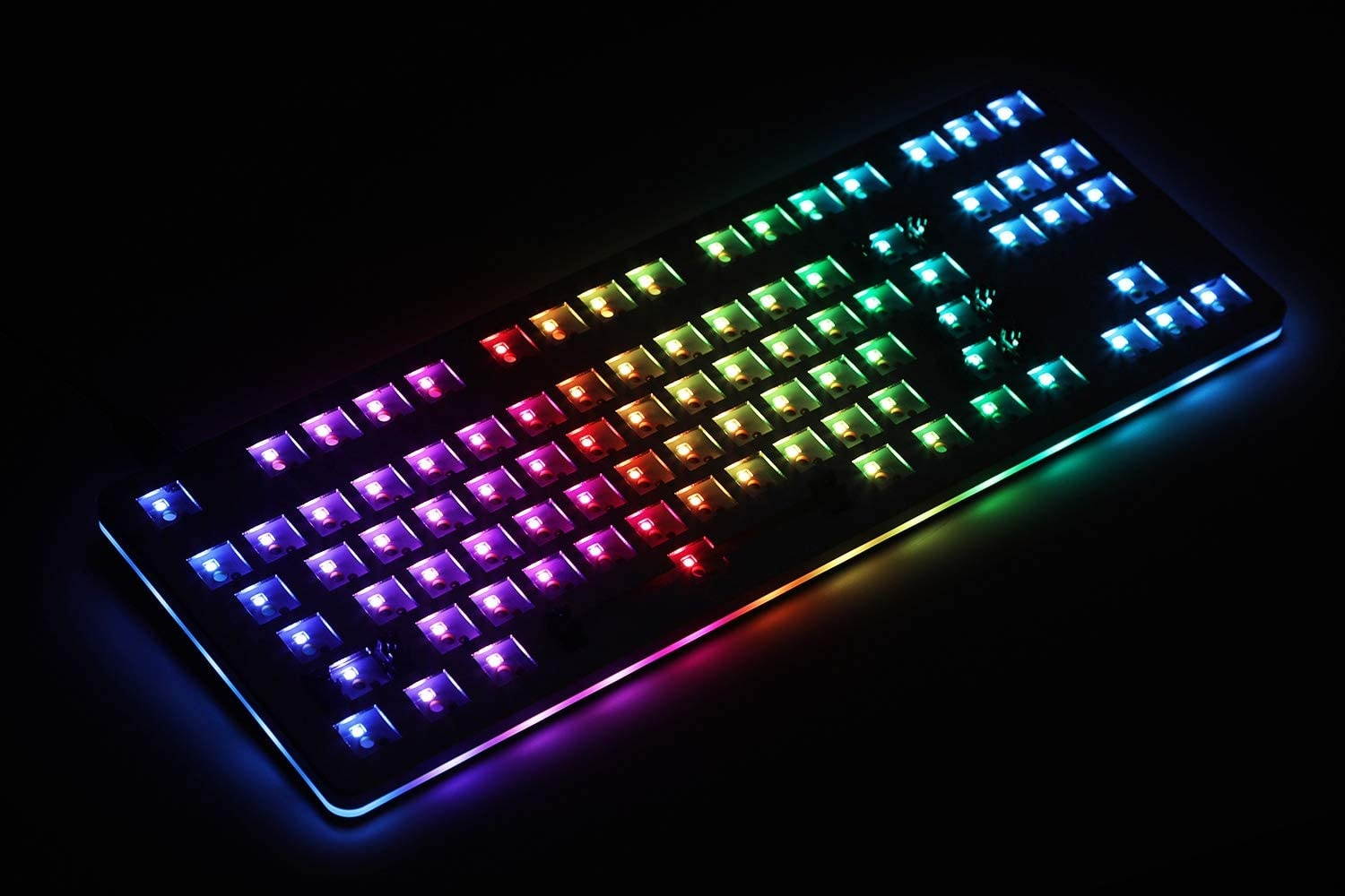 Drop CTRL Mechanical Keyboard &mdash; Tenkeyless TKL (87 Key) Gaming Keyboard, Hot-Swap Switches, Programmable Macros, RGB LED Backlighting, USB-C, Doubleshot PBT, Aluminum Frame (Barebones, Black)