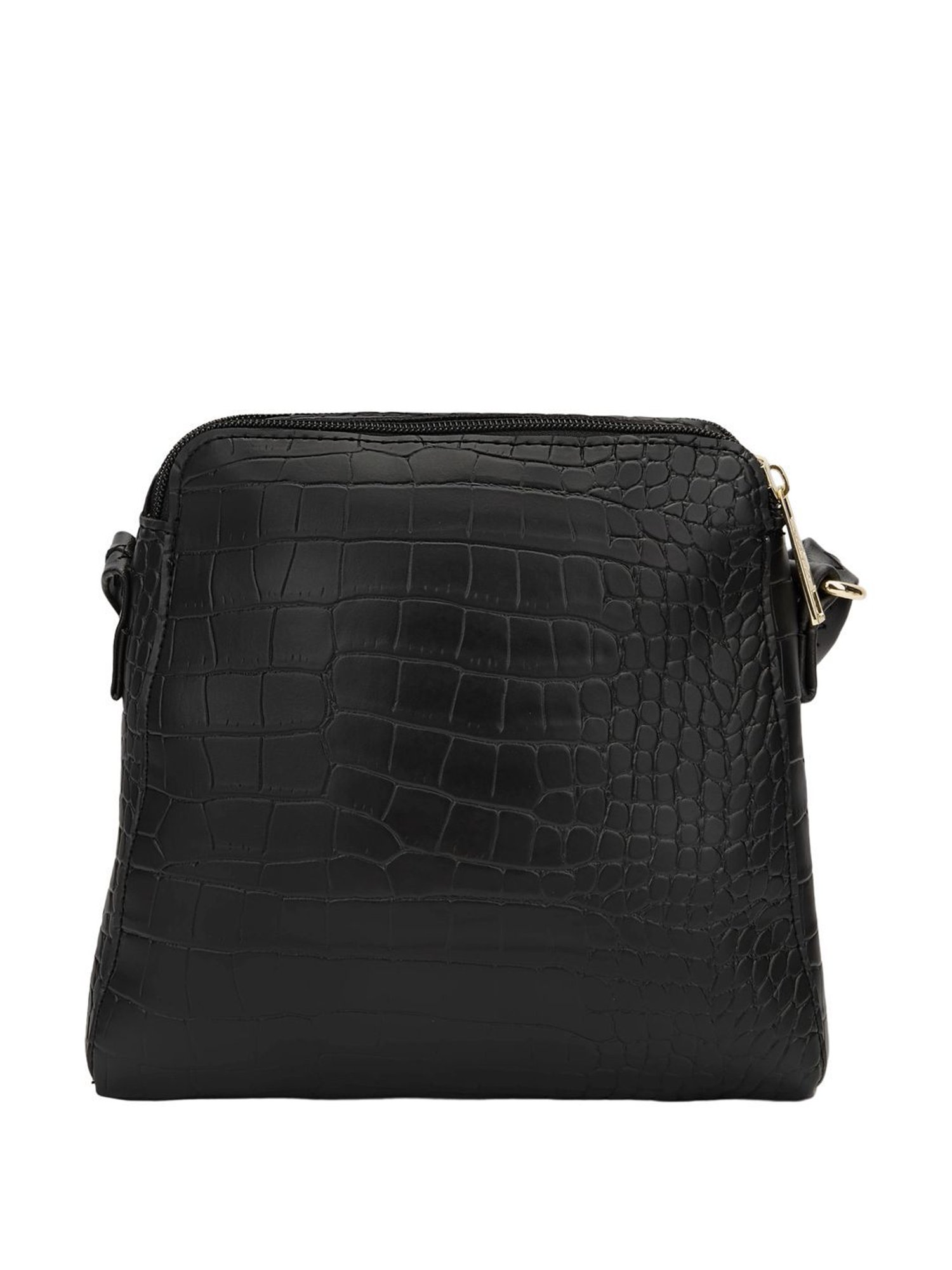 Lavie Black Textured Small Sling Handbag