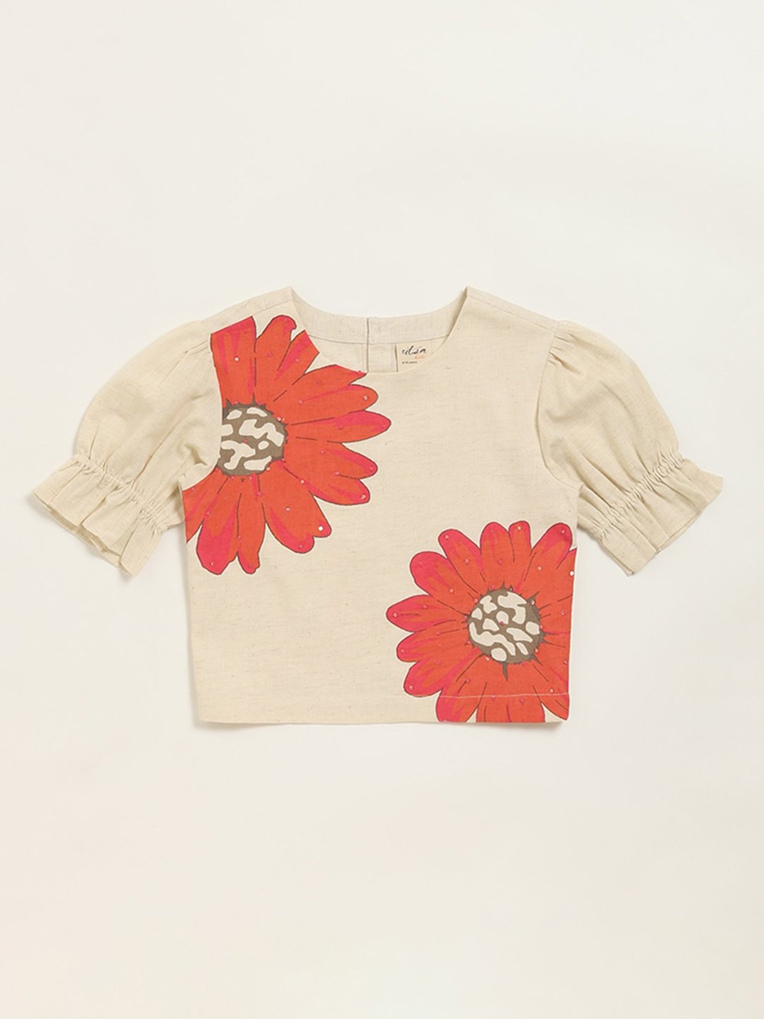 Utsa Kids by Westside Beige Floral Top