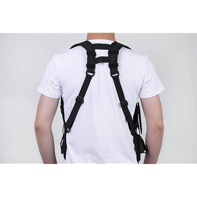 Double Radio Shoulder Harness Holster Chest Holder Vest for Two Way Radio Search Rescue Essentials