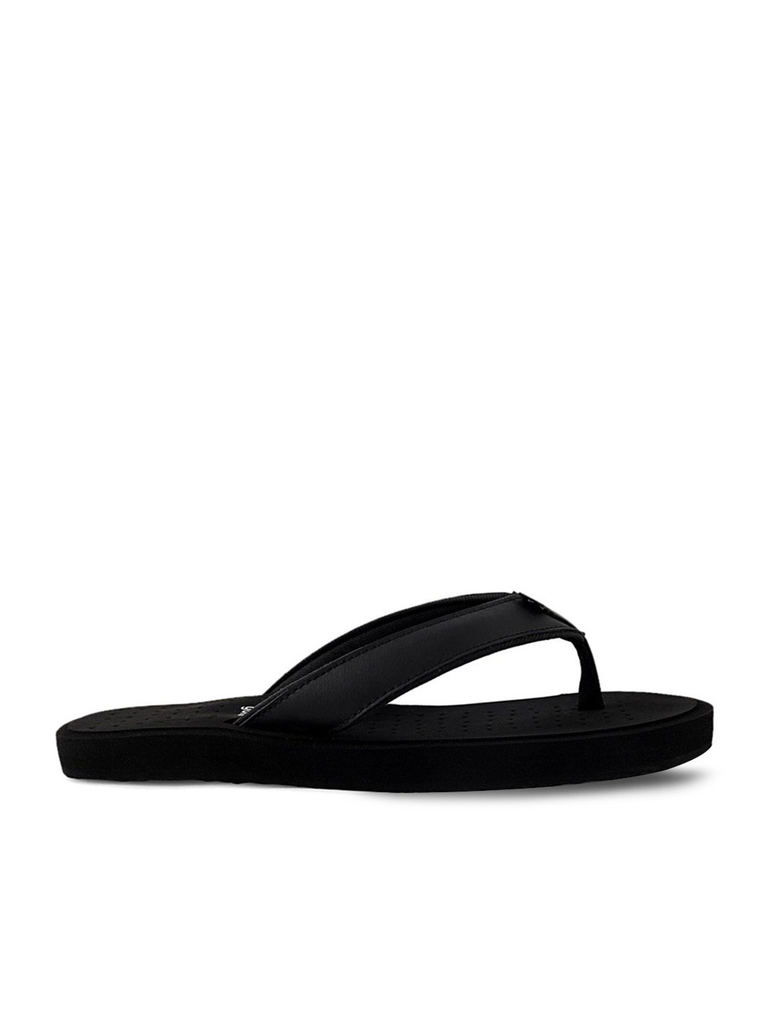 Yoho Men's Arch Support Black Flip Flops