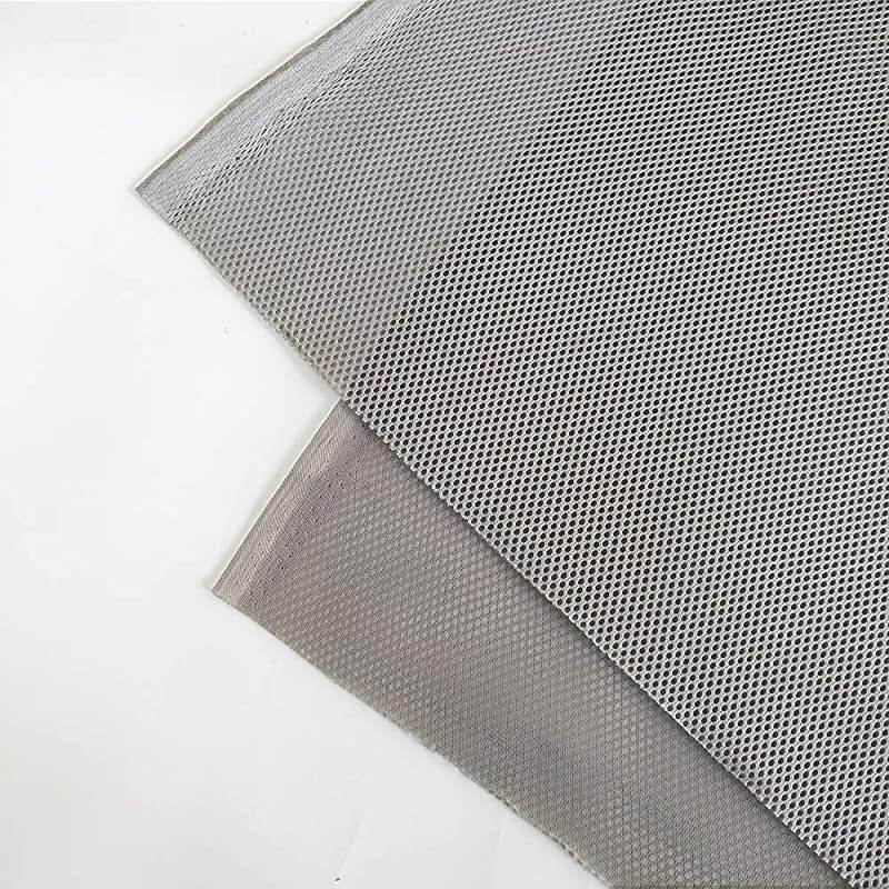 Grill Cloth Stereo Mesh Fabric for Repair Gray 55 x 20 in 140 x 50 cm