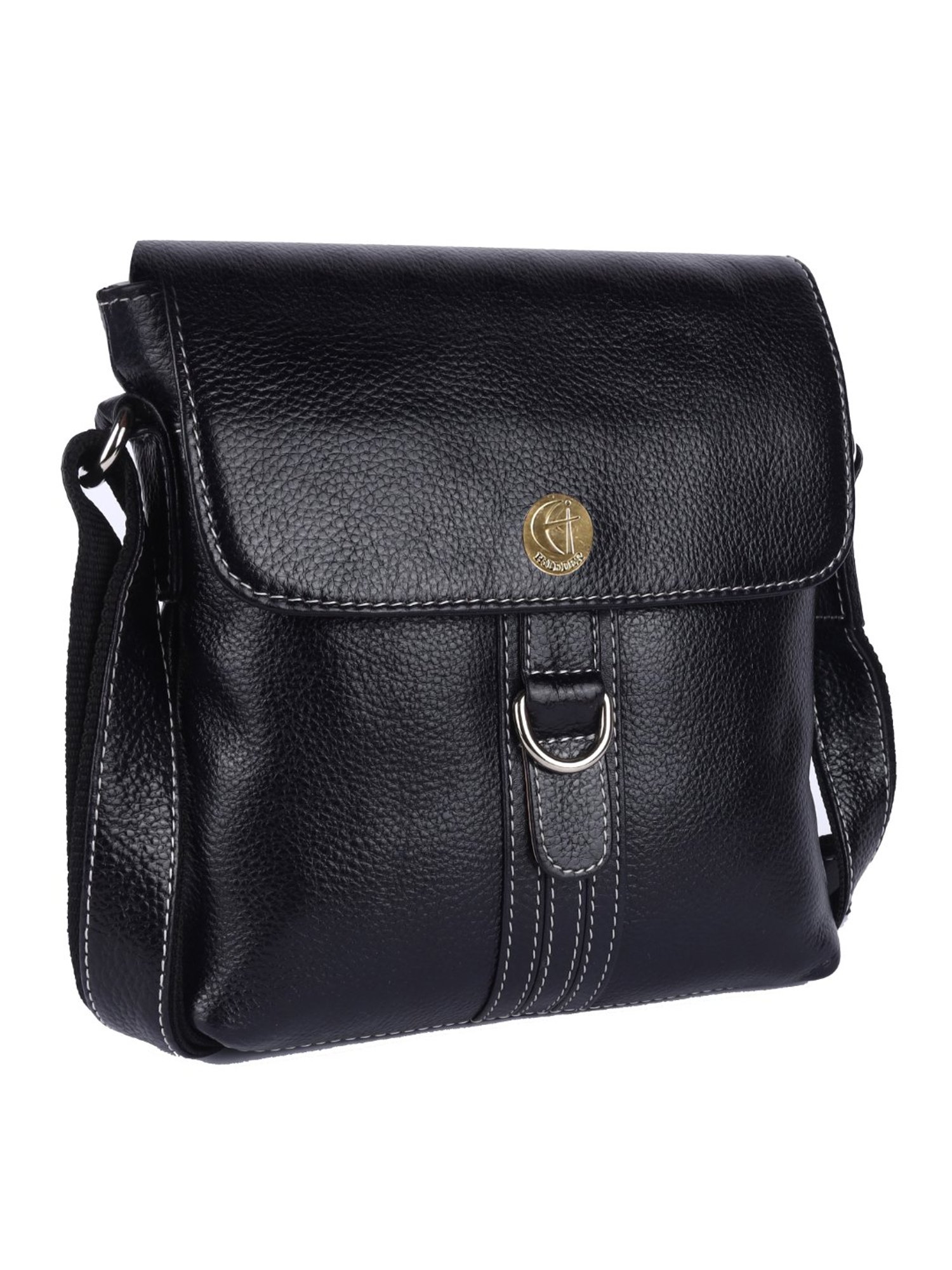 HiLEDER Pure Genuine Leather Messenger Shoulder Sling Cross Body Office Bag for Men and Women,Blue