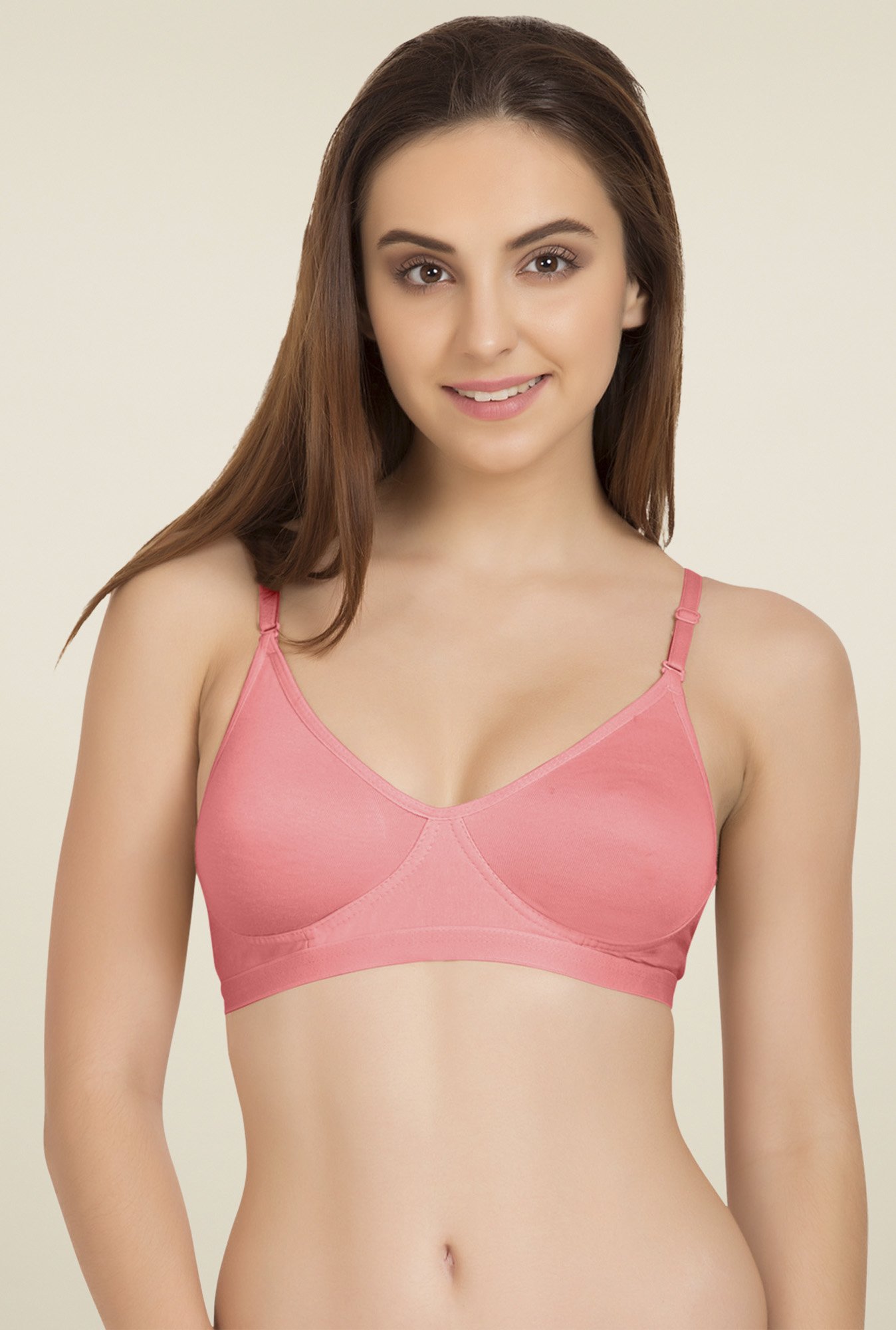 Tweens Baby Pink & Coral Non Padded T-Shirt Bra (Pack of 2)