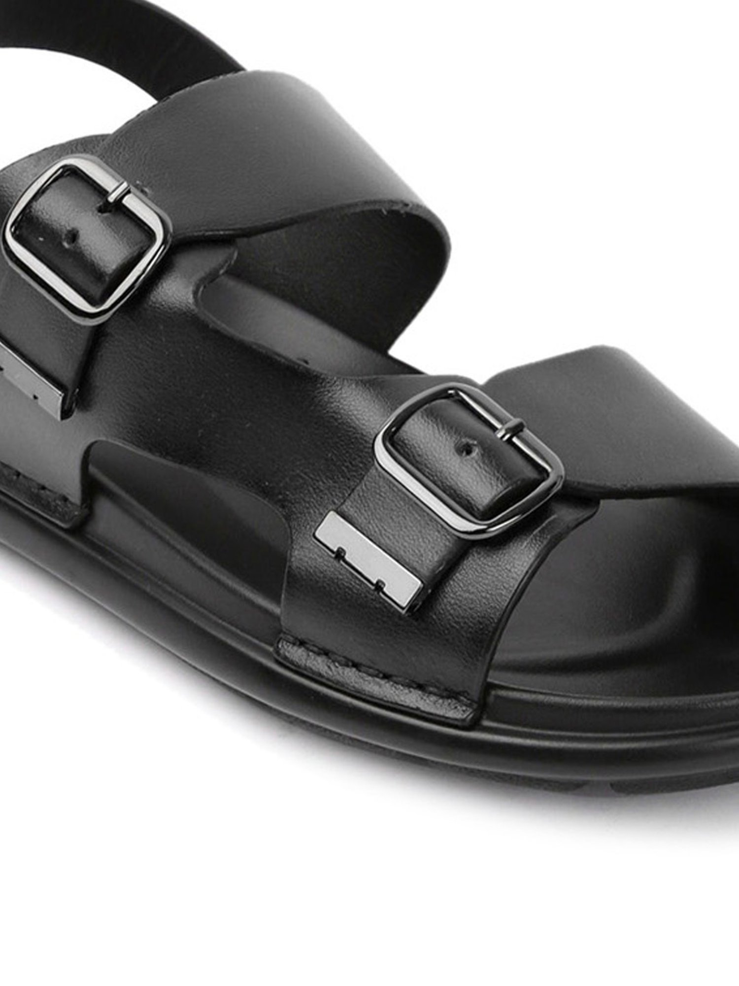 Gabicci Men's Trans-G Black Back Strap Sandals