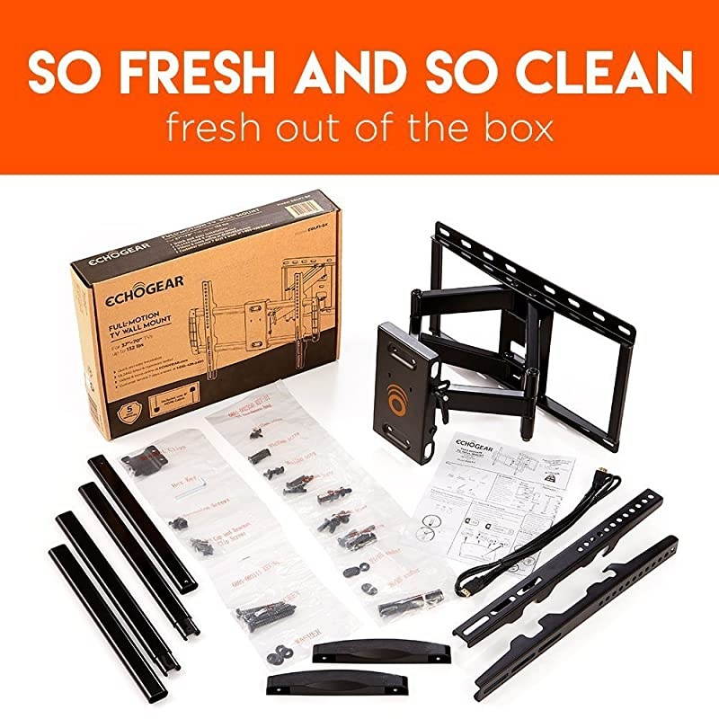 Swivel Articulating TV Wall Mount Bracket for TVs Up to 75" - Extends from The Wall 16" with Full Motion & Tilt - Simple 3-Step Install