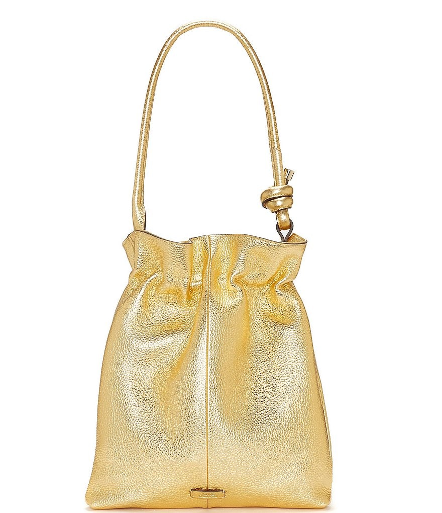 Vince Camuto Cayra Leather Ruched Snap Hobo Bag