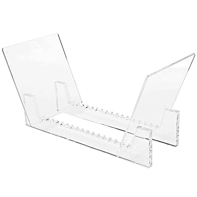 Vinyl Record Holder Acrylic Stand Premium Crystal Clear LP Rack Holds up to 50 Album Lps Functional Rack Design Perfect for 12 or 7 Singles