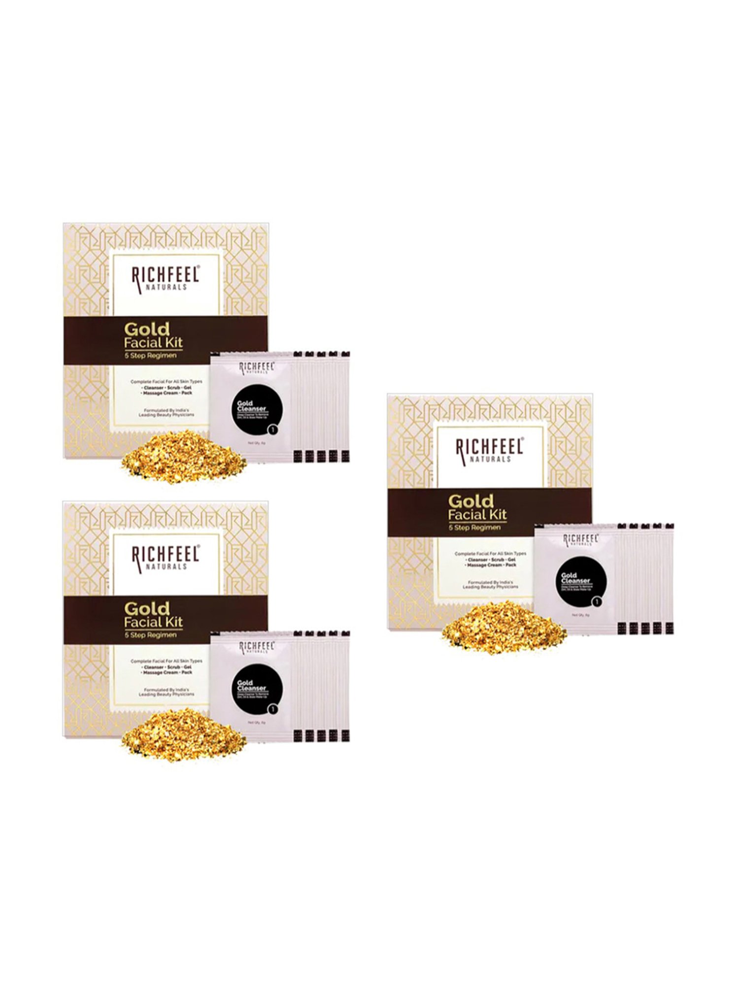 Richfeel Gold Facial Kit - Pack of 3