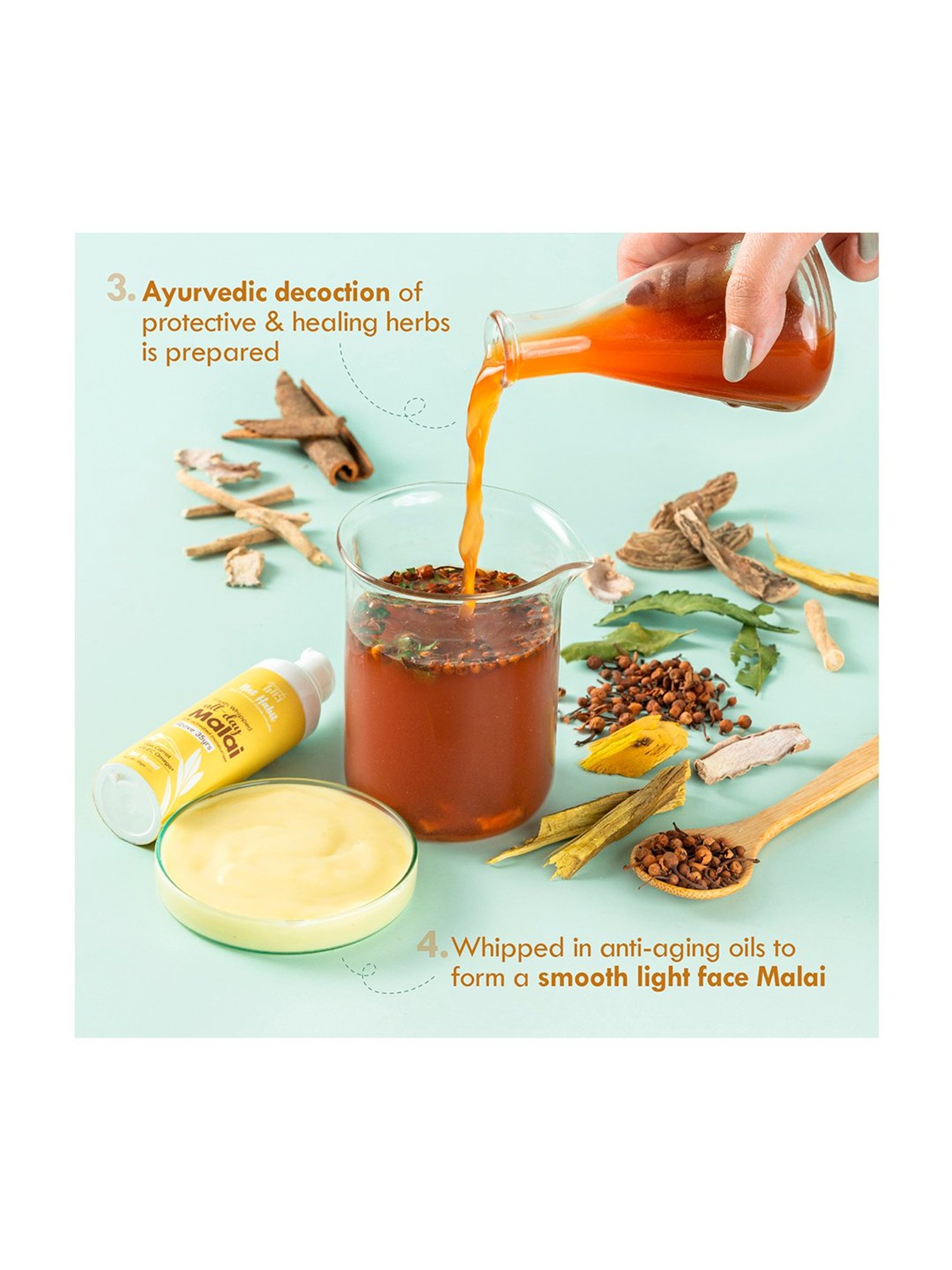 Nat Habit Flax Carrot Vit-EC Omega Fresh Whipped All-Day Malai Face Moisturiser - 30 gm