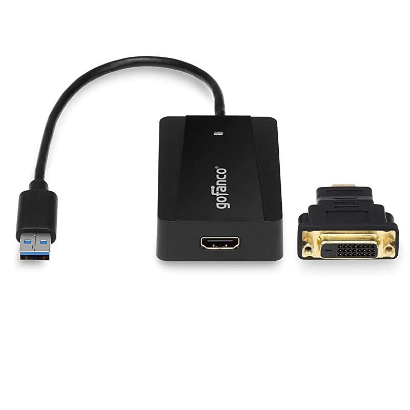 USB 3.0 to HDMI or DVI Video Graphics Card Adapter for Multiple Monitors w/ Audio Up to 2560x1440 for Windows & Mac Systems Using DisplayLink [Includes HDMI-to-DVI Converter Part] (USB3HDMI)