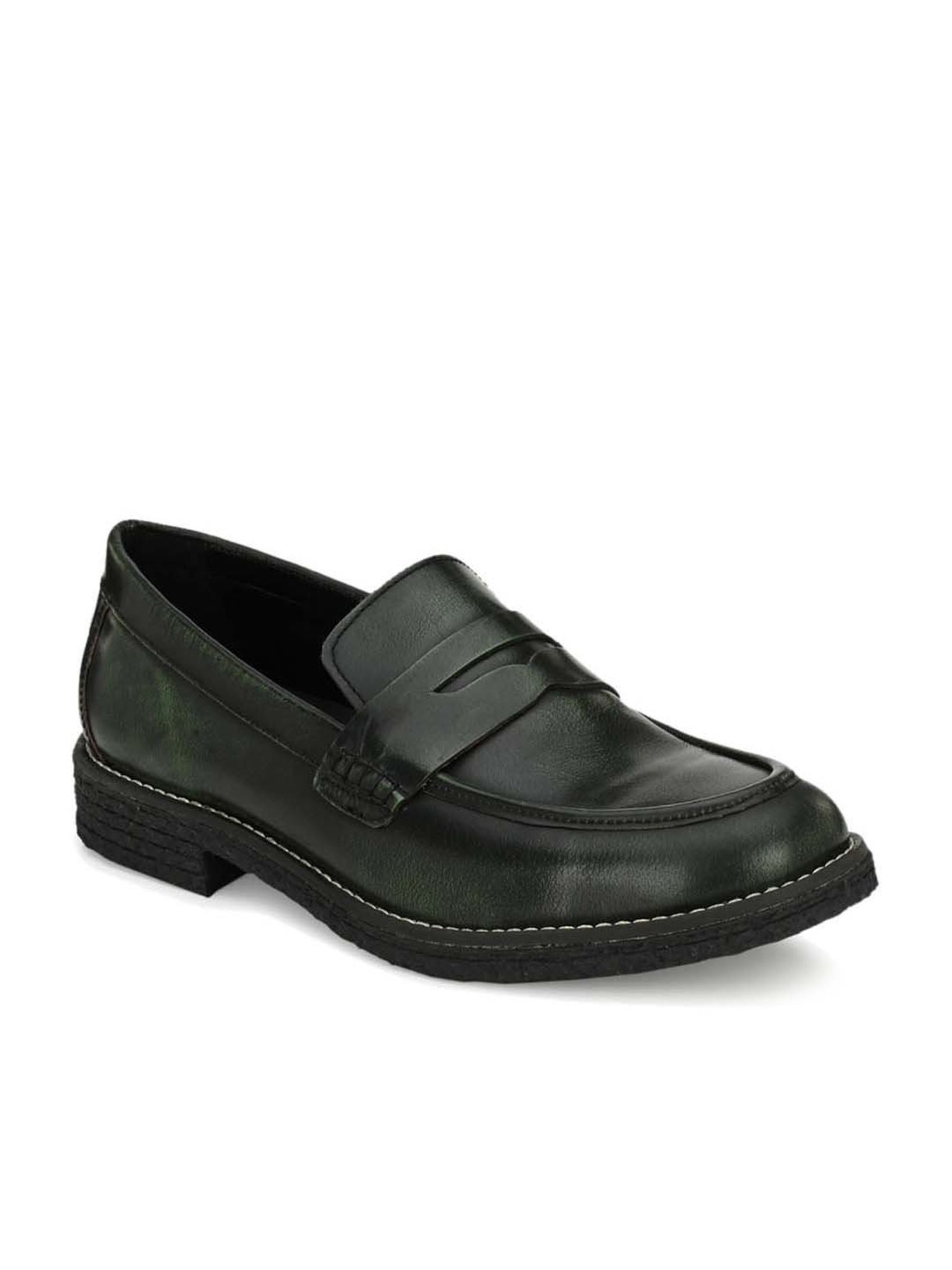 Carlo Romano Men's Green Casual Loafers
