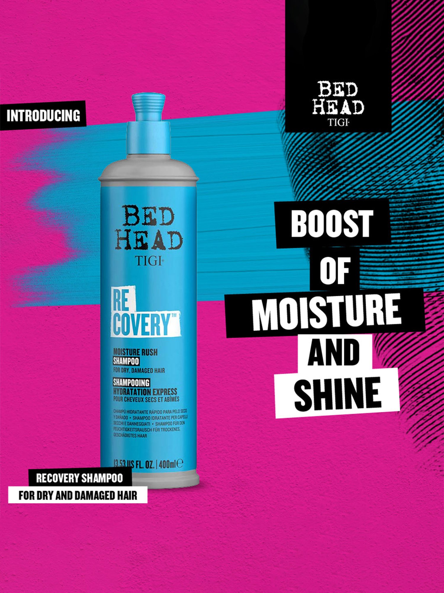 Bed Head TIGI Recovery Moisture Rush Shampoo - 400 ml