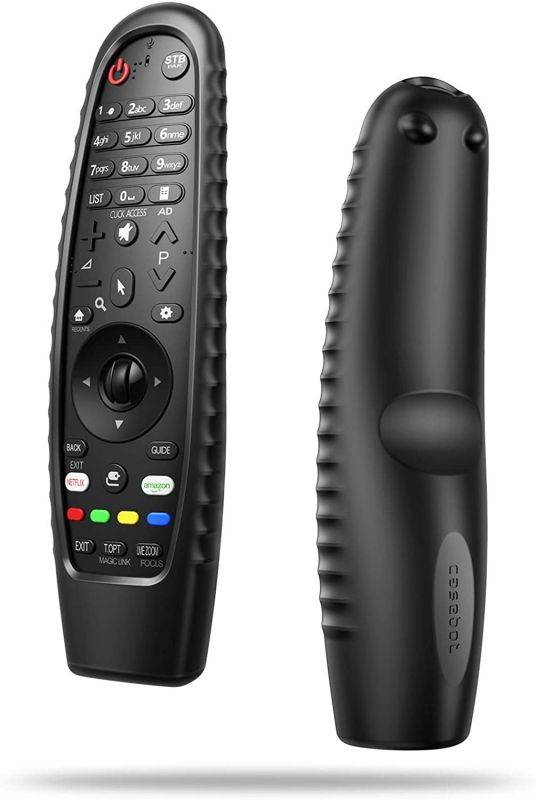 Fintie Silicone Protective Case for LG AN-MR600/ AN-MR650/ AN-MR18BA/ AN-MR19BA/ AN-MR20GA TV Remote Control, Anti Slip Anti-Lost Shockproof Magic Remote Cover Skin Holder Sleeve Protector (Black)