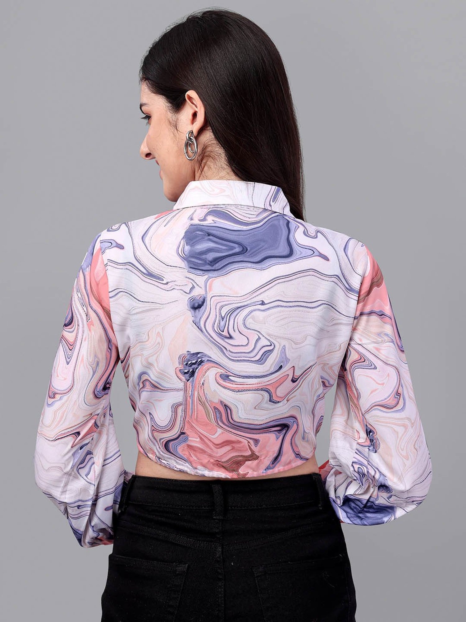 MASAKALI.CO Multicolor Printed Crop Top