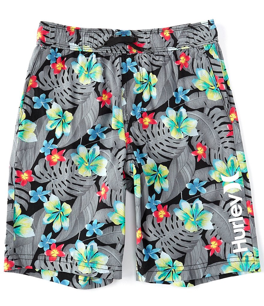 Hurley Big Boys 8-20 Tropical-Floral Twill Shorts