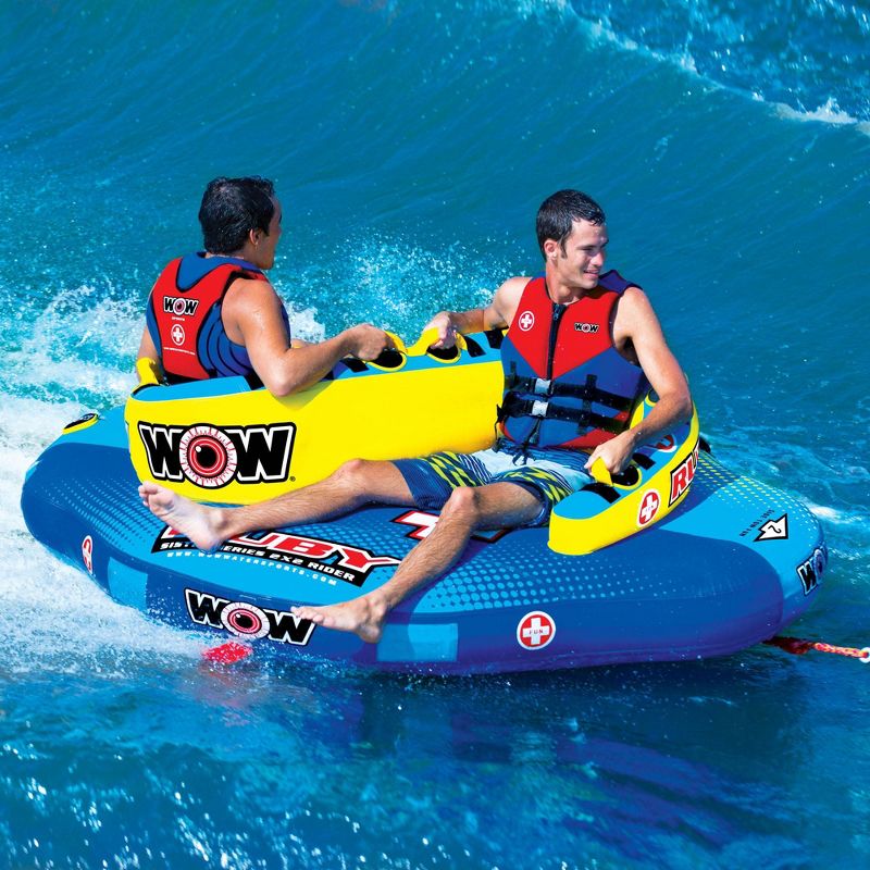WOW Watersports 15-1060 Ruby 2P Sister 2 Person Towable Tube w/ Handles, Blue