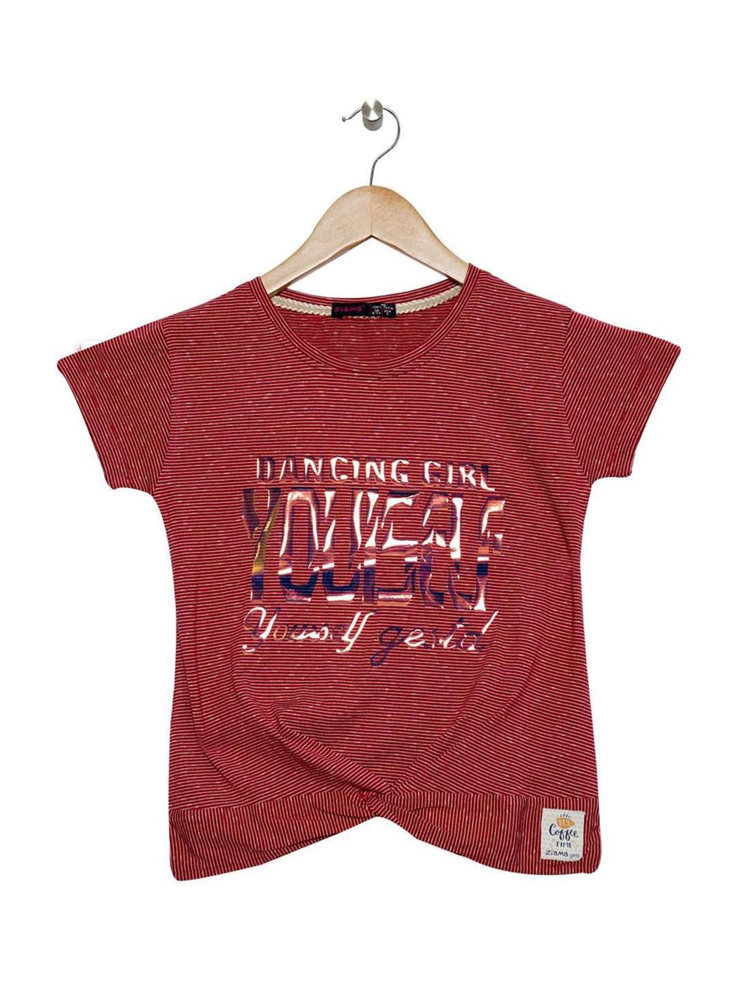 ZIAMA Kids Red Printed Top