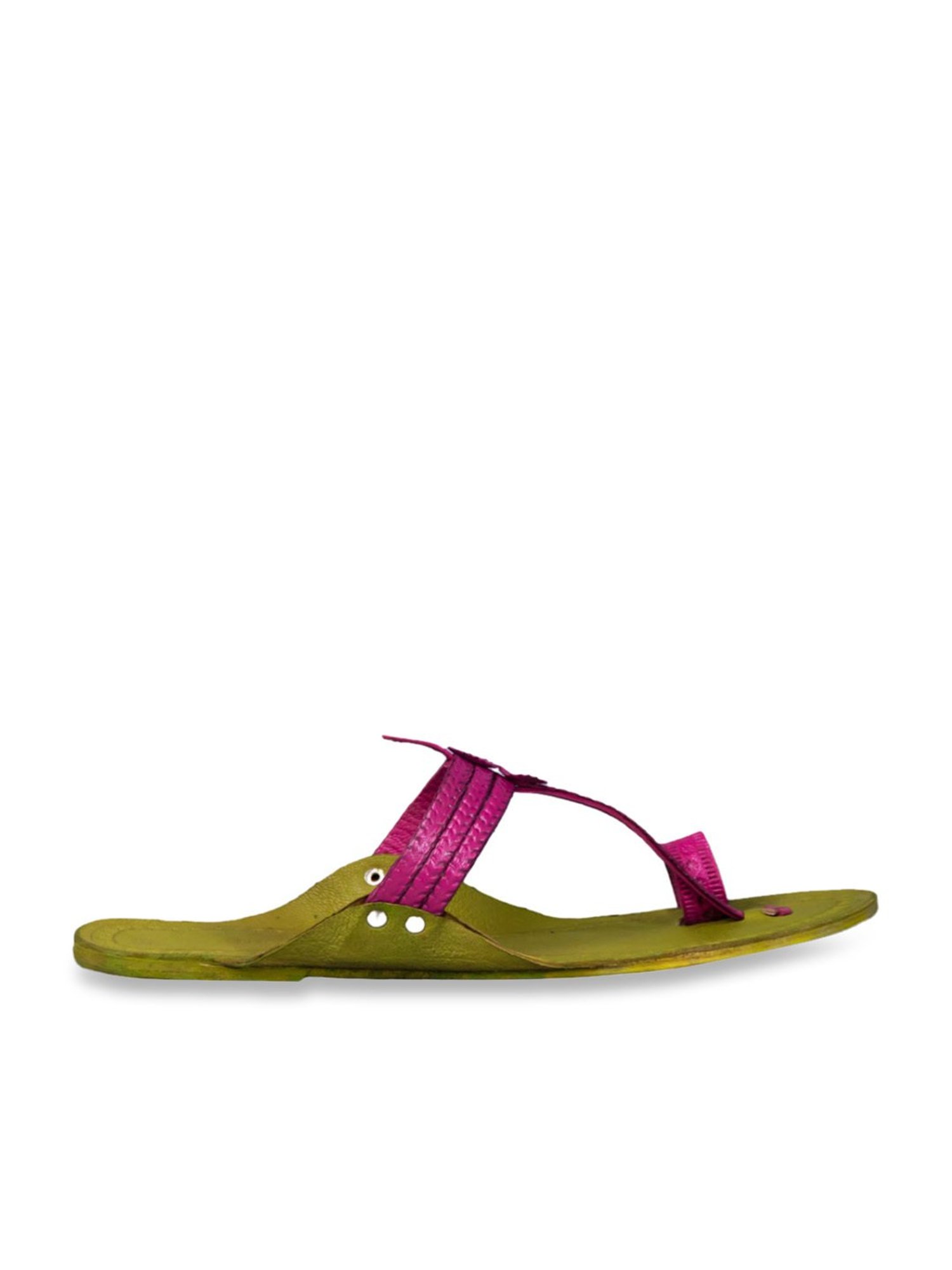 Kalapuri Women's Pink Kolhapuri Sandals