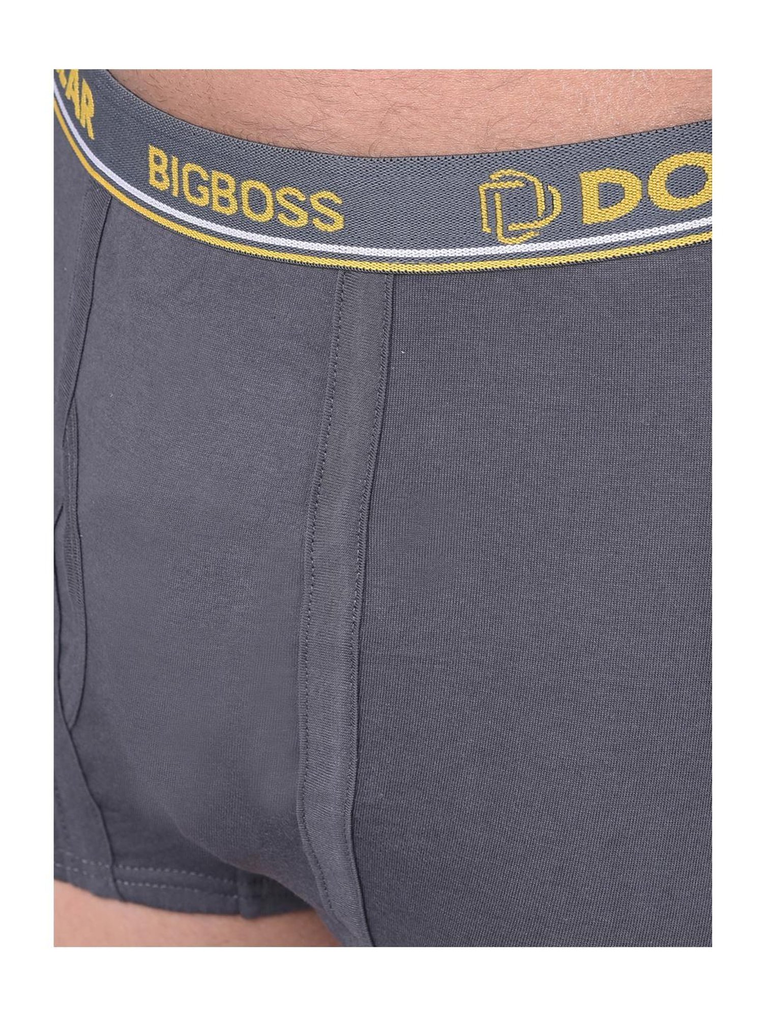 Frenchie Kids Pink & Grey Solid Briefs (Pack Of 2)