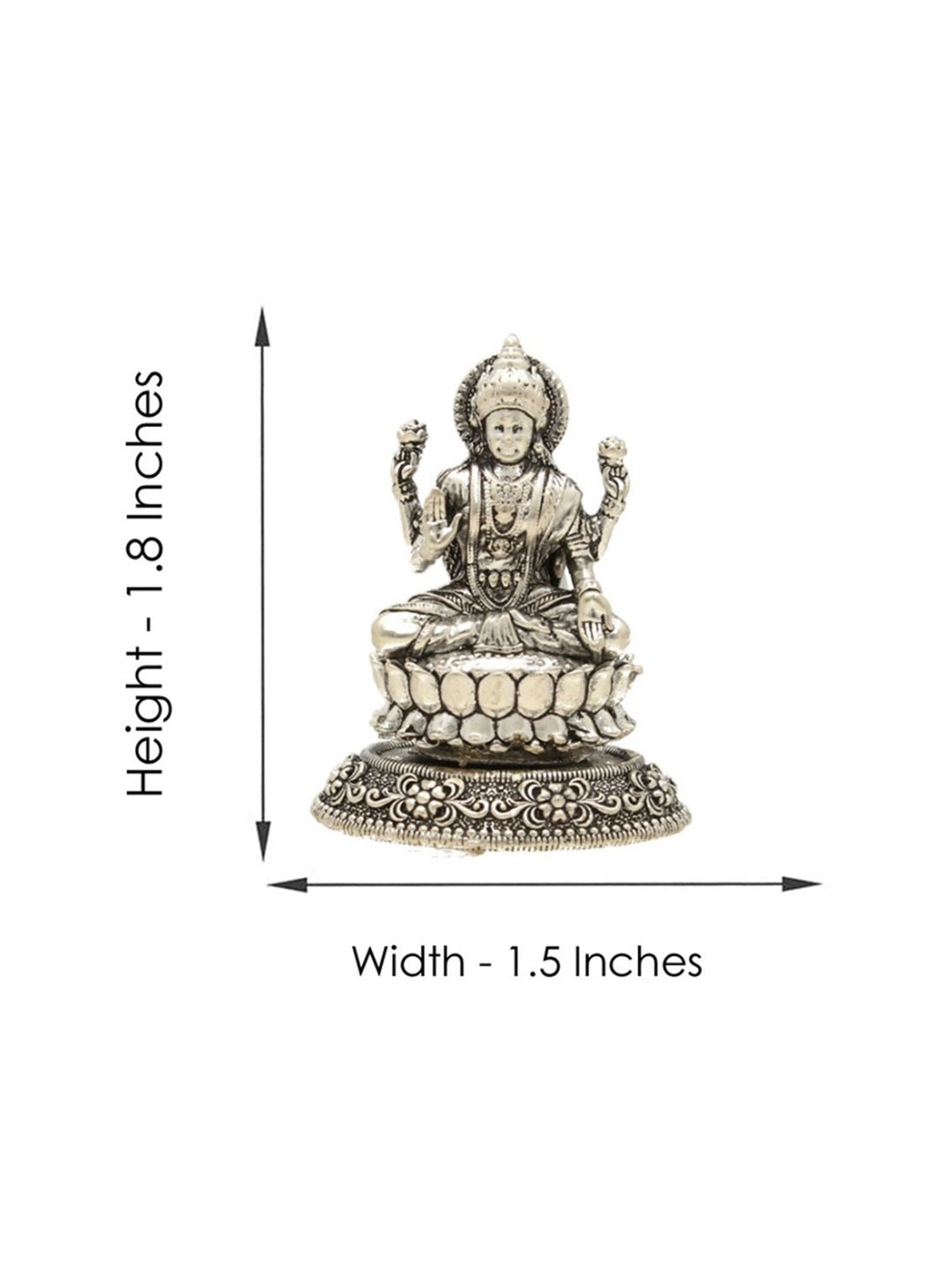 Sri Jagdamba Pearls 800 Silver Dhana Lakshmi Divine Idol - 28 gm