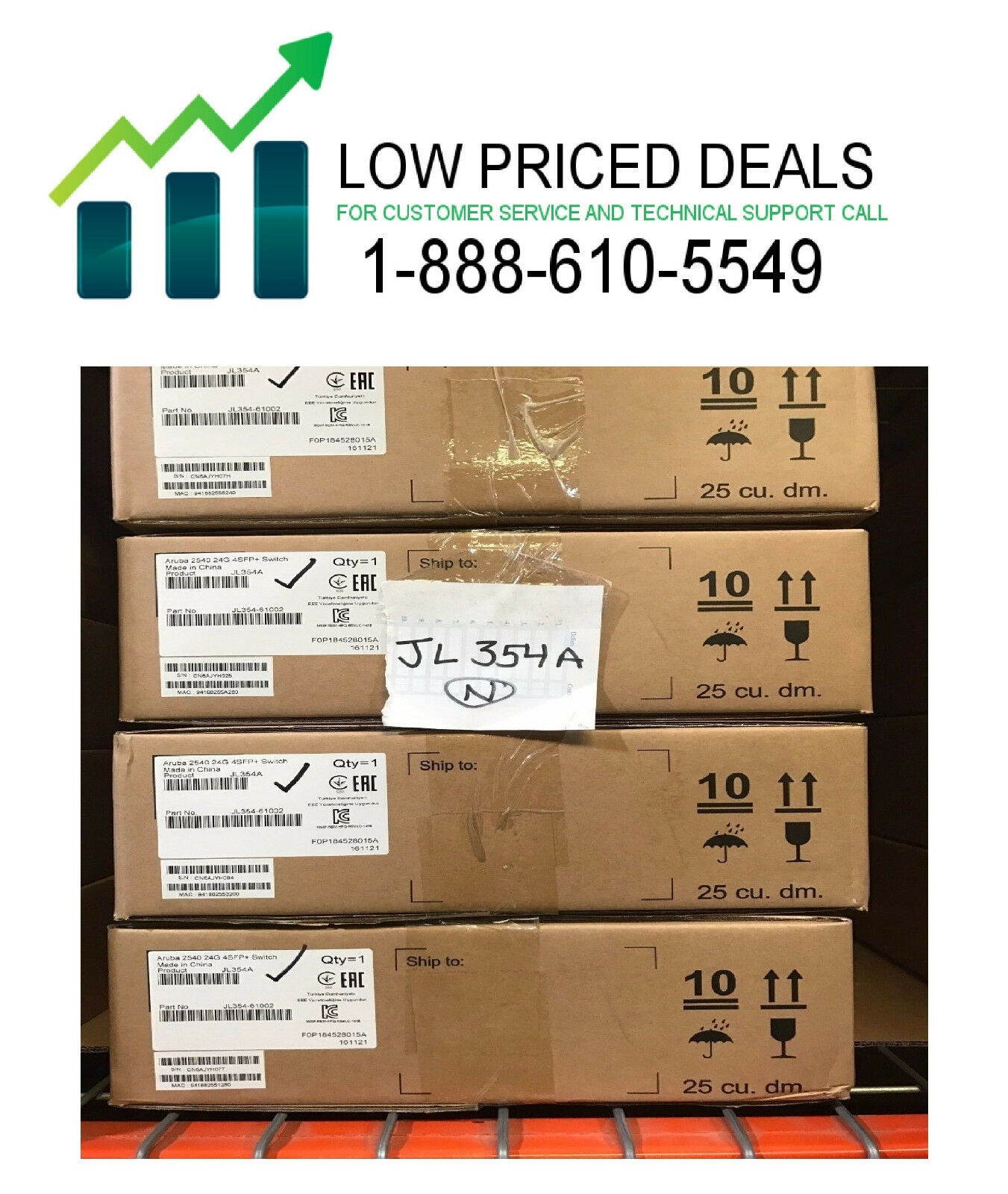 Aruba 2540 24G 4SFP+ 24-Port Switch w/ 4 SFP+ Ports