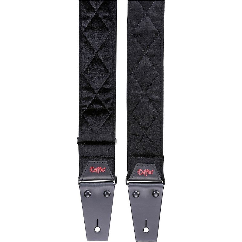 Coffin Case "THE COUNT" Black Velvet Guitar Strap Black Velvet