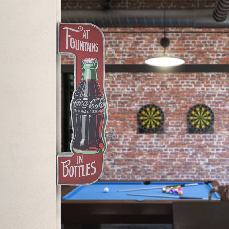Coca-Cola Officially Licensed Vintage in Bottles LED Marquee Sign Red/Silver - Crystal Art Gallery