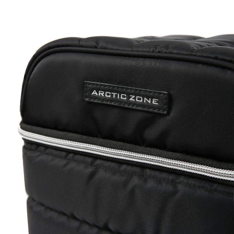 Arctic Zone Crossbody Quilted Lunch Bag - Black