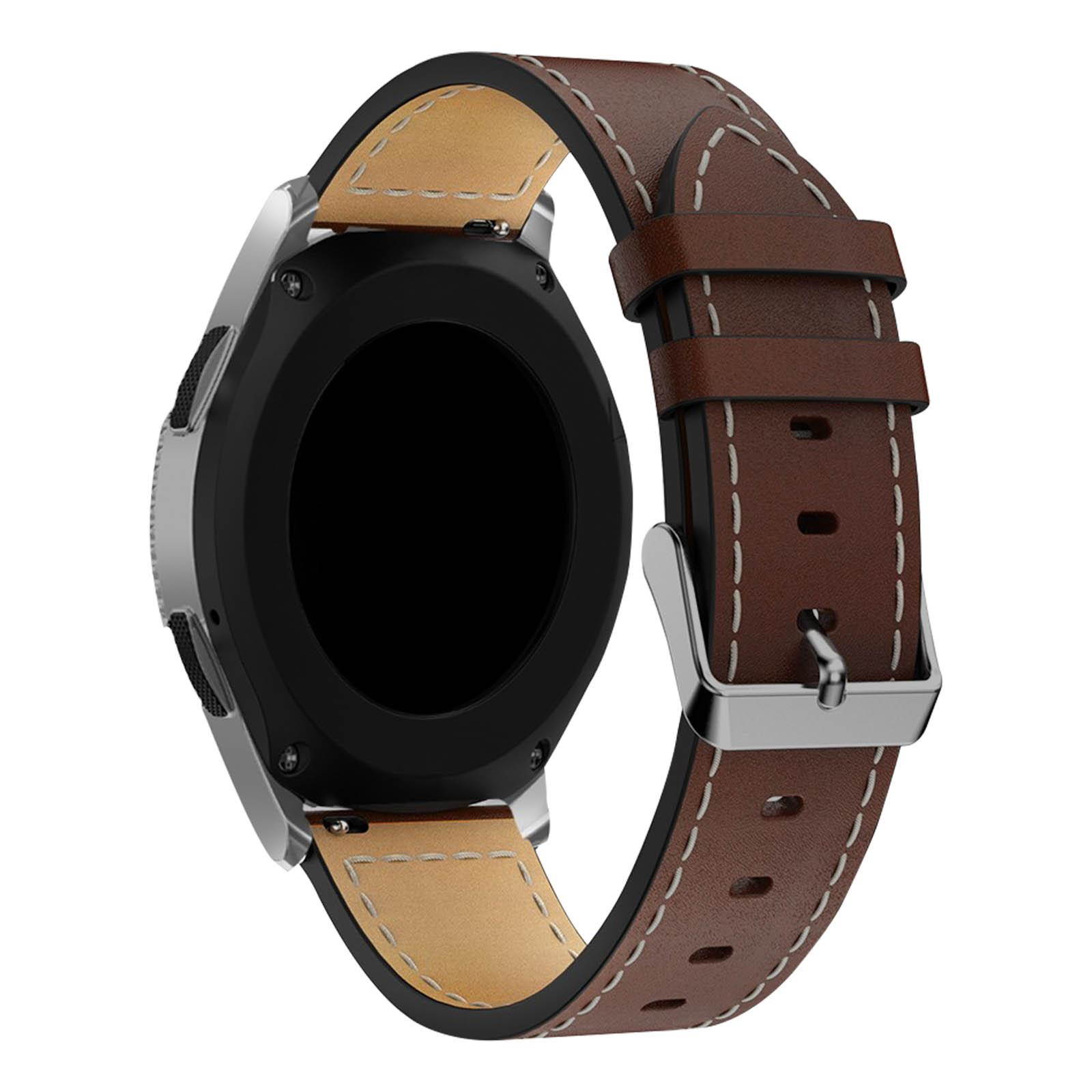 Samsung Galaxy Watch leather band for Galaxy Watch 46 mm - Dark brown