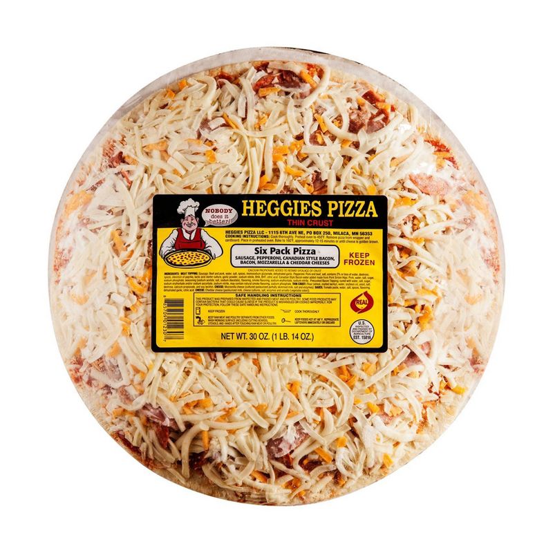 Heggies Six Pack Frozen PIzza - 30oz