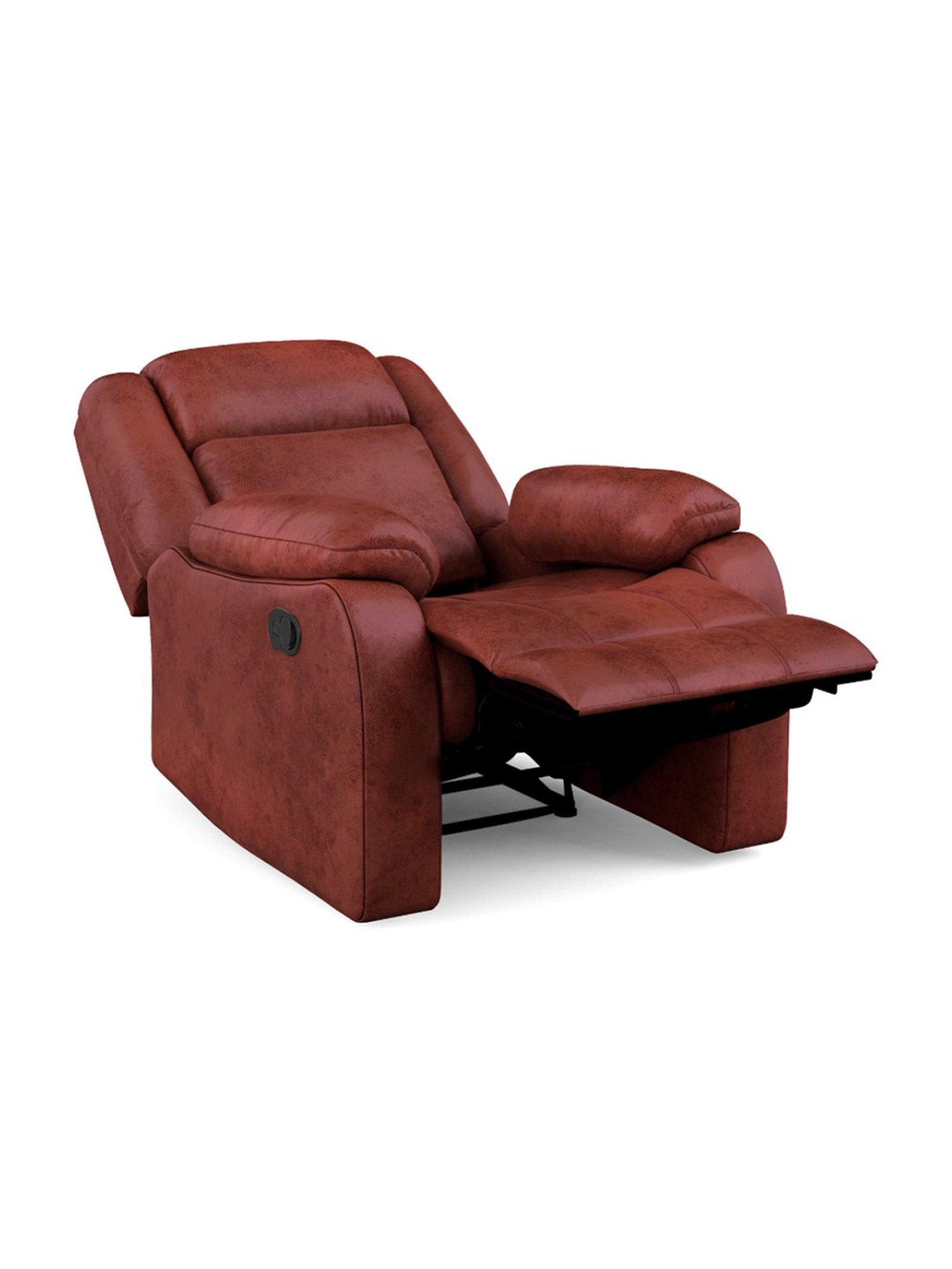 Duroflex Avalon Red Wood 1 Seater Recliner Sofa